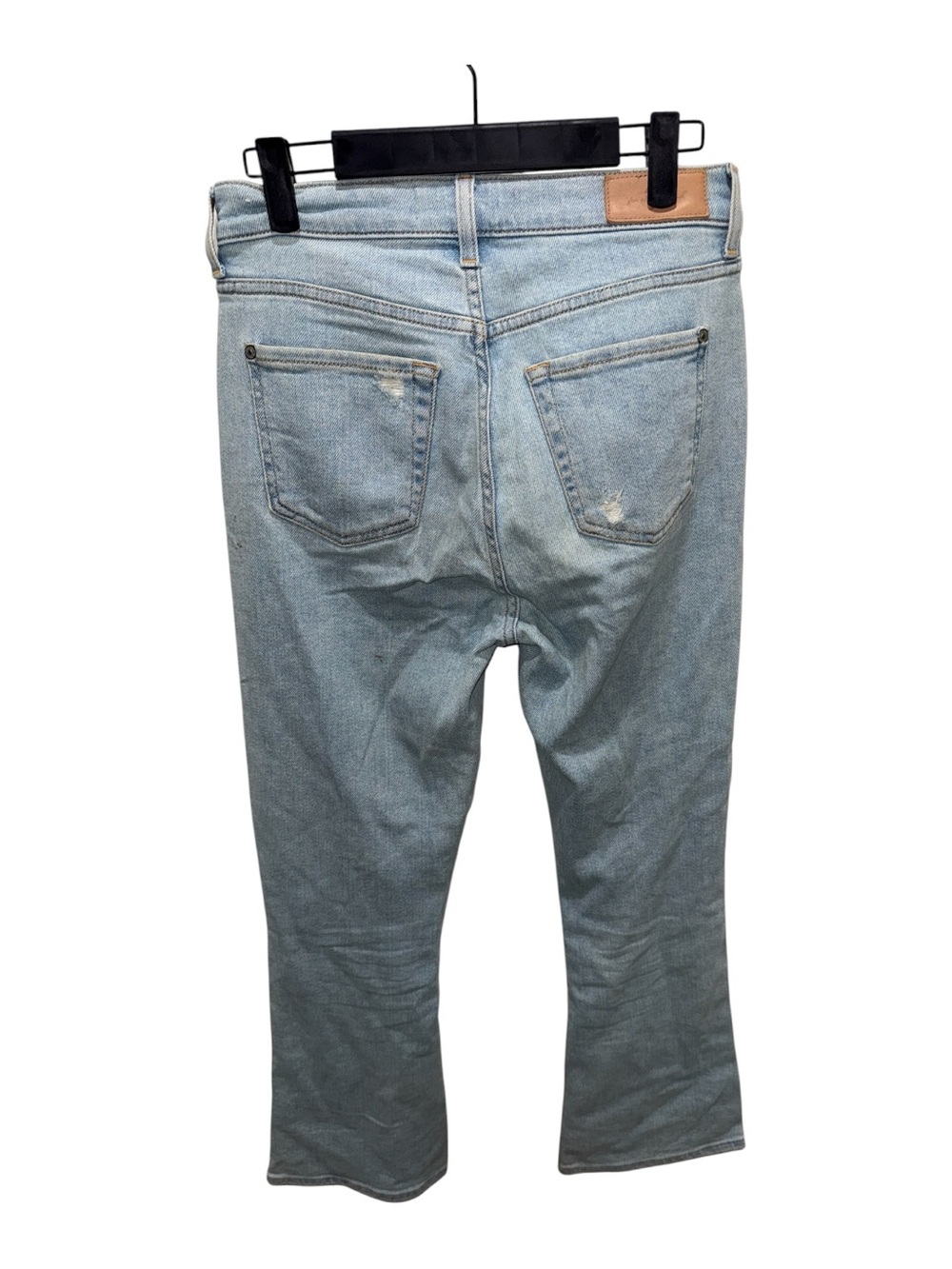 7 For All Mankind High Rise Slim Kick Crop Jeans Light Wash 26 Anthropologie - Picture 4 of 8